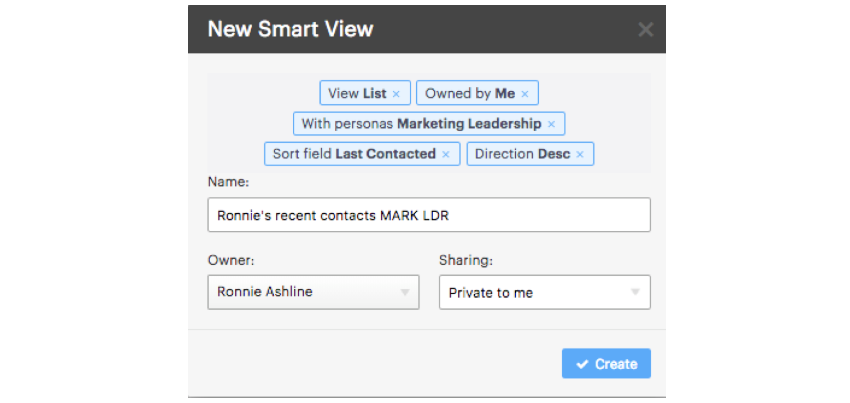 smart view within Outreach