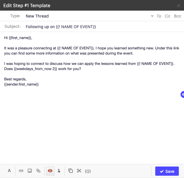 follow up email template