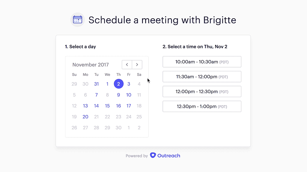 Schedule meetings quickly and easily