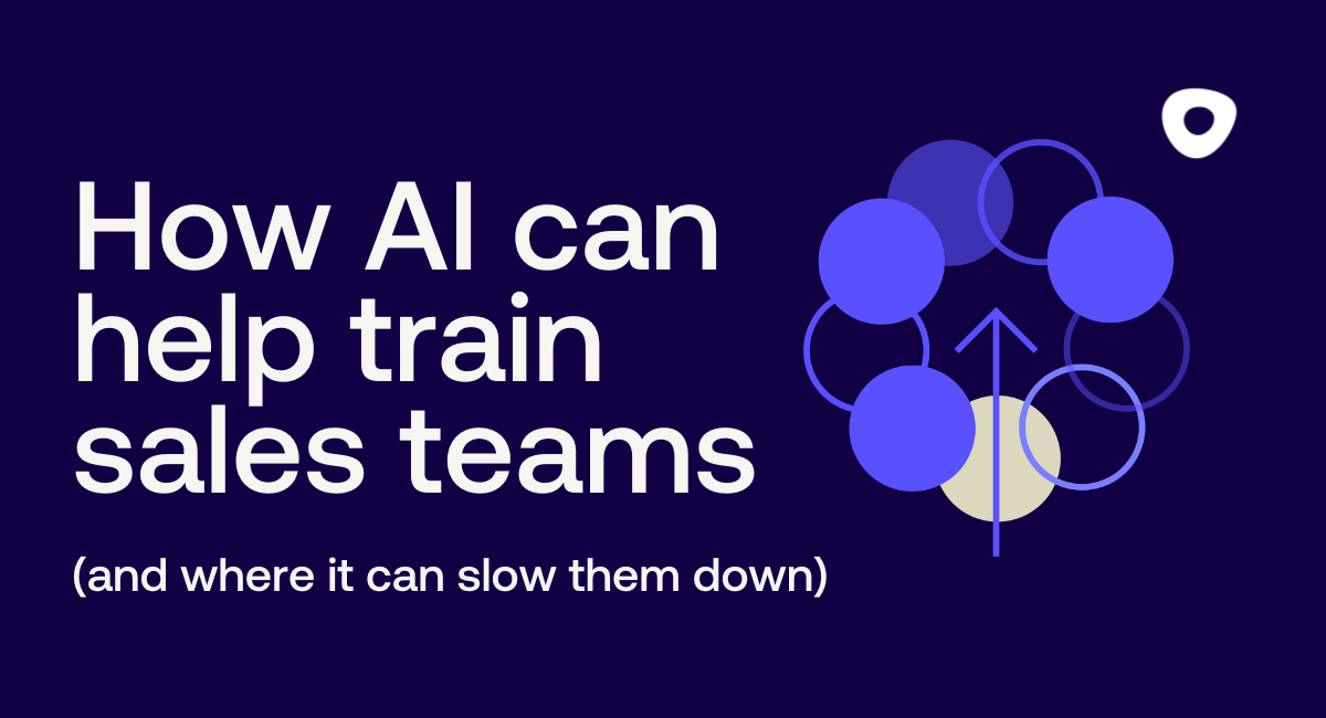 Graphic illustration on how AI can help train sales teams