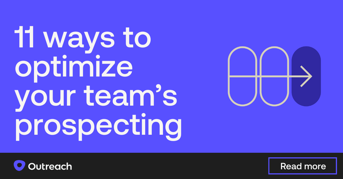 graphic that says 11 ways to optimize your team's prospecting